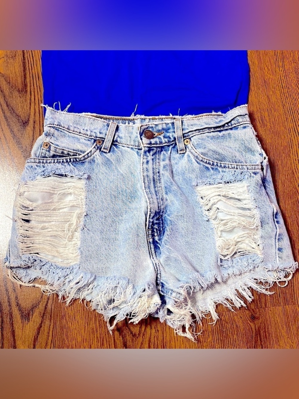 🌷 Levi Strauss 🌷 Vintage Slim Fit Ripped Shorts